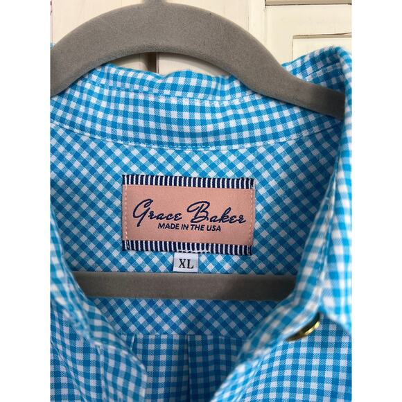 Grace Baker size XL button down shirt dress with pockets - Picture 3 of 6